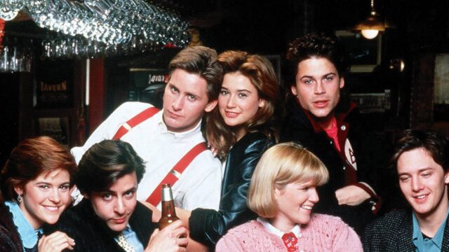 Ally Sheedy, Judd Nelson, Emilio Estevez, Demi Moore, Rob Lowe, Mare Winningham and Andrew McCarthy